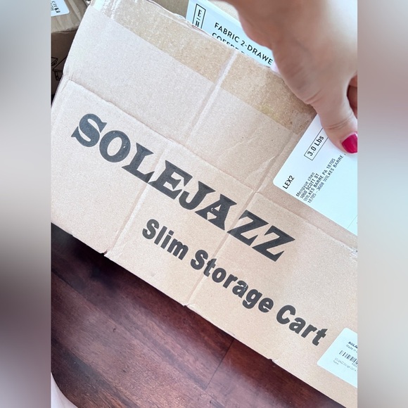 SOLEJAZZ Slim Storage Cart, 4 Tier Bathroom Organizer Mobile Shelving Unit, Roll - Picture 2 of 3